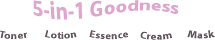 5-in-1 Goodness - Toner / Lotion / Essence / Cream / Mask